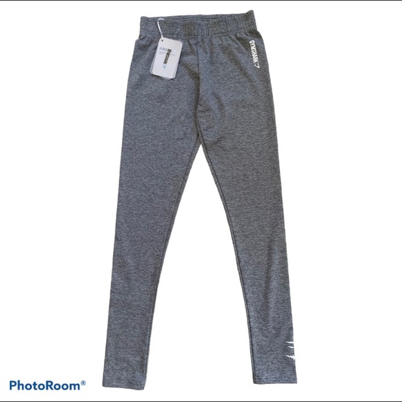 Gym Shark Ark Jersey Charcoal Marl Leggings - Picture 4 of 11